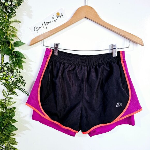 RBX Womens Black & Pink Athletic Running Shorts Size S ~S64.5‎ - Picture 1 of 6